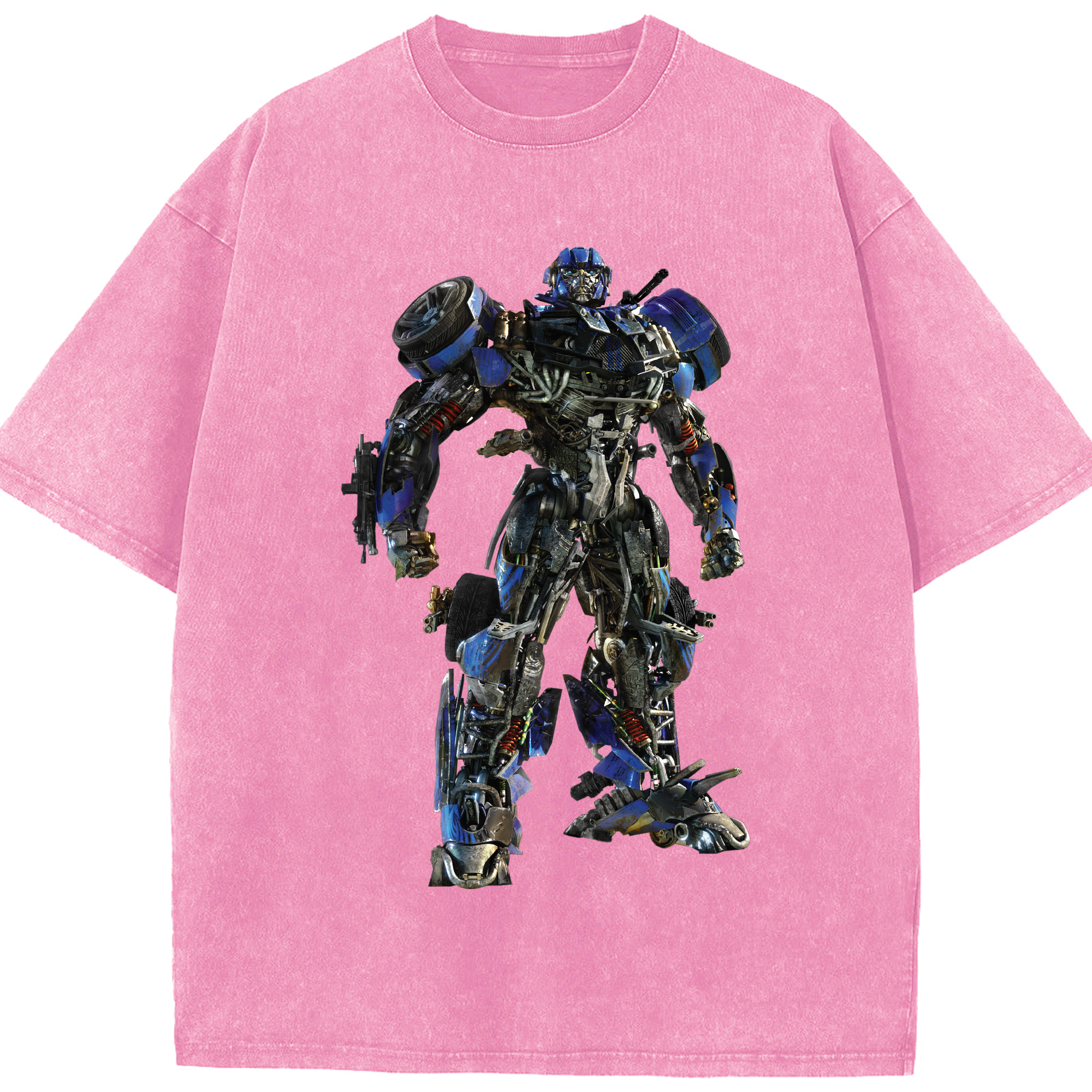 （画像用）  綿100% ヴィンテージ風 半袖Tシャツ（フロントプリント）